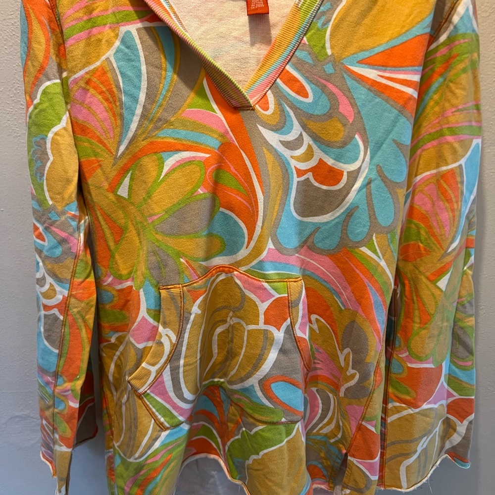 Ralph Lauren Multicolor V-Neck Blouse